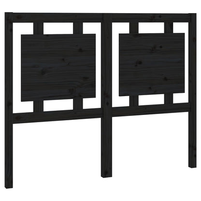 Hoofdbord 125,5X4X100 Cm Massief Grenenhout Zwart