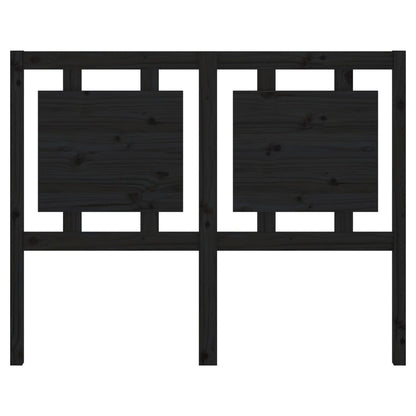 Hoofdbord 125,5X4X100 Cm Massief Grenenhout Zwart