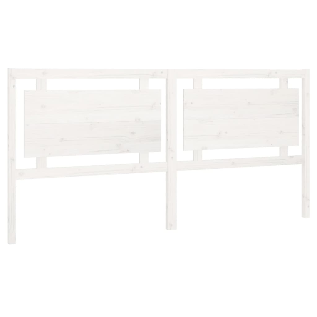 Hoofdbord 205,5X4X100 Cm Massief Grenenhout Wit