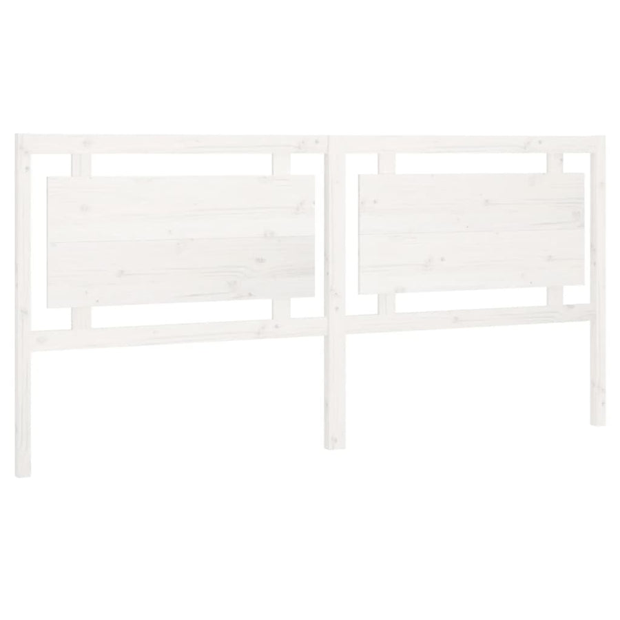 Hoofdbord 205,5X4X100 Cm Massief Grenenhout Wit