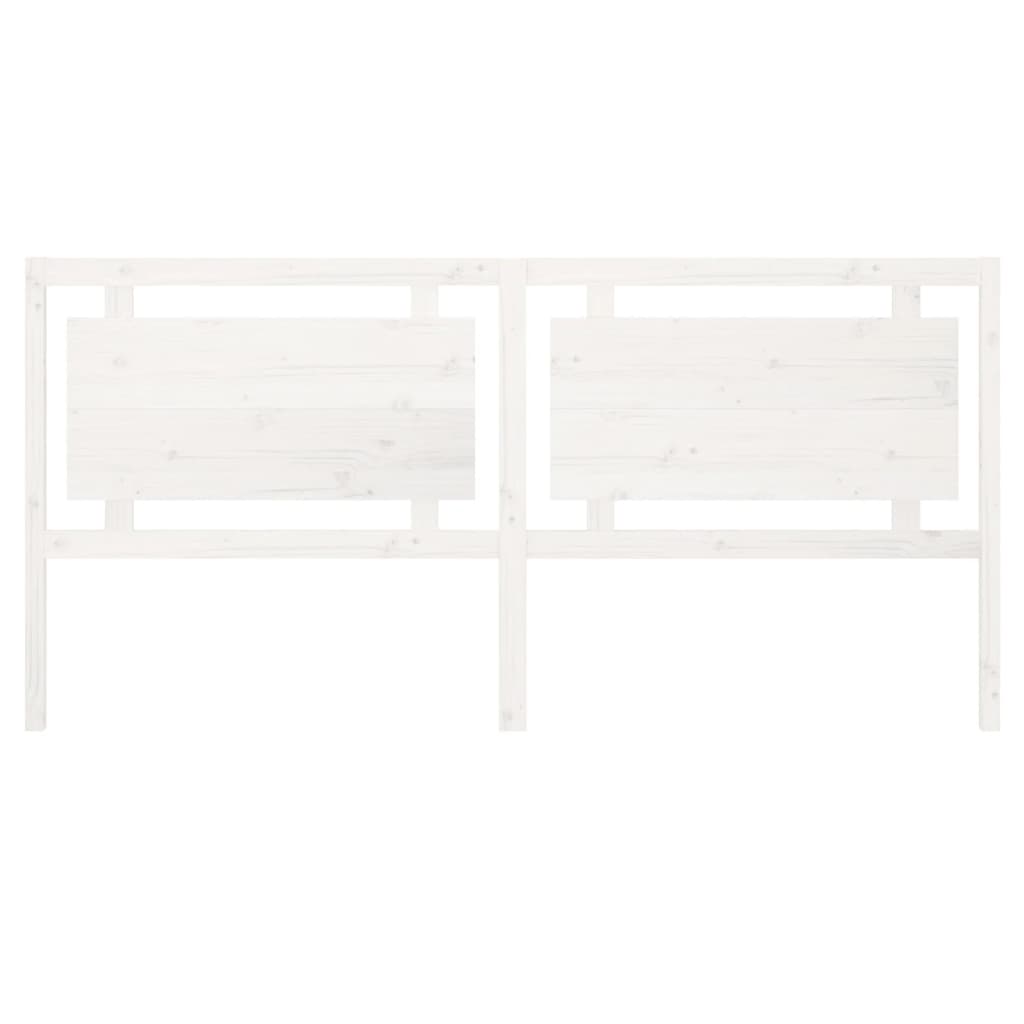 Hoofdbord 205,5X4X100 Cm Massief Grenenhout Wit