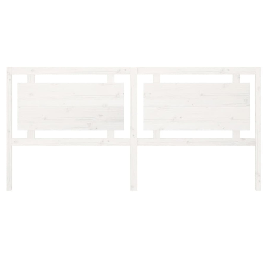 Hoofdbord 205,5X4X100 Cm Massief Grenenhout Wit