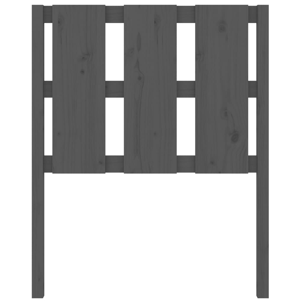 Hoofdbord 80,5X4X100 Cm Massief Grenenhout Grijs