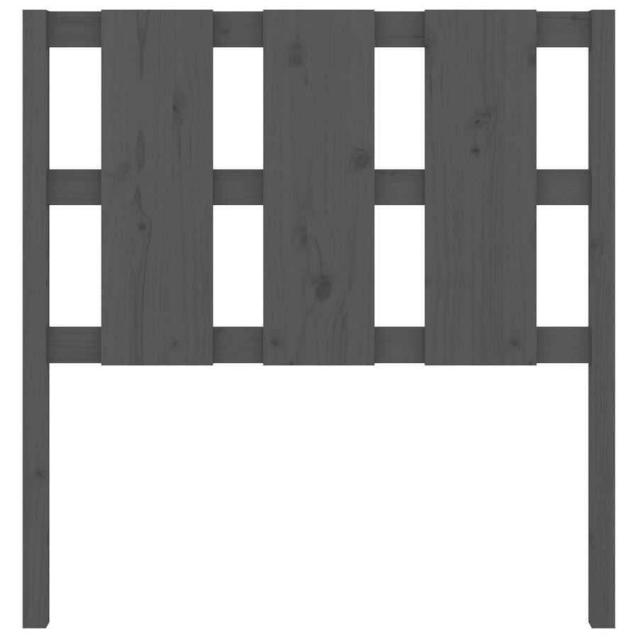 Hoofdbord 95,5X4X100 Cm Massief Grenenhout Grijs