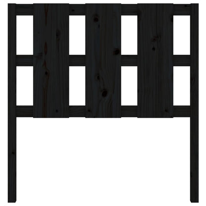 Hoofdbord 95,5X4X100 Cm Massief Grenenhout Zwart