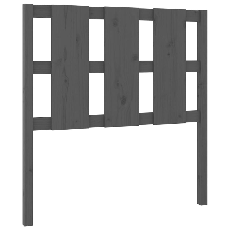 Hoofdbord 105,5X4X100 Cm Massief Grenenhout Grijs