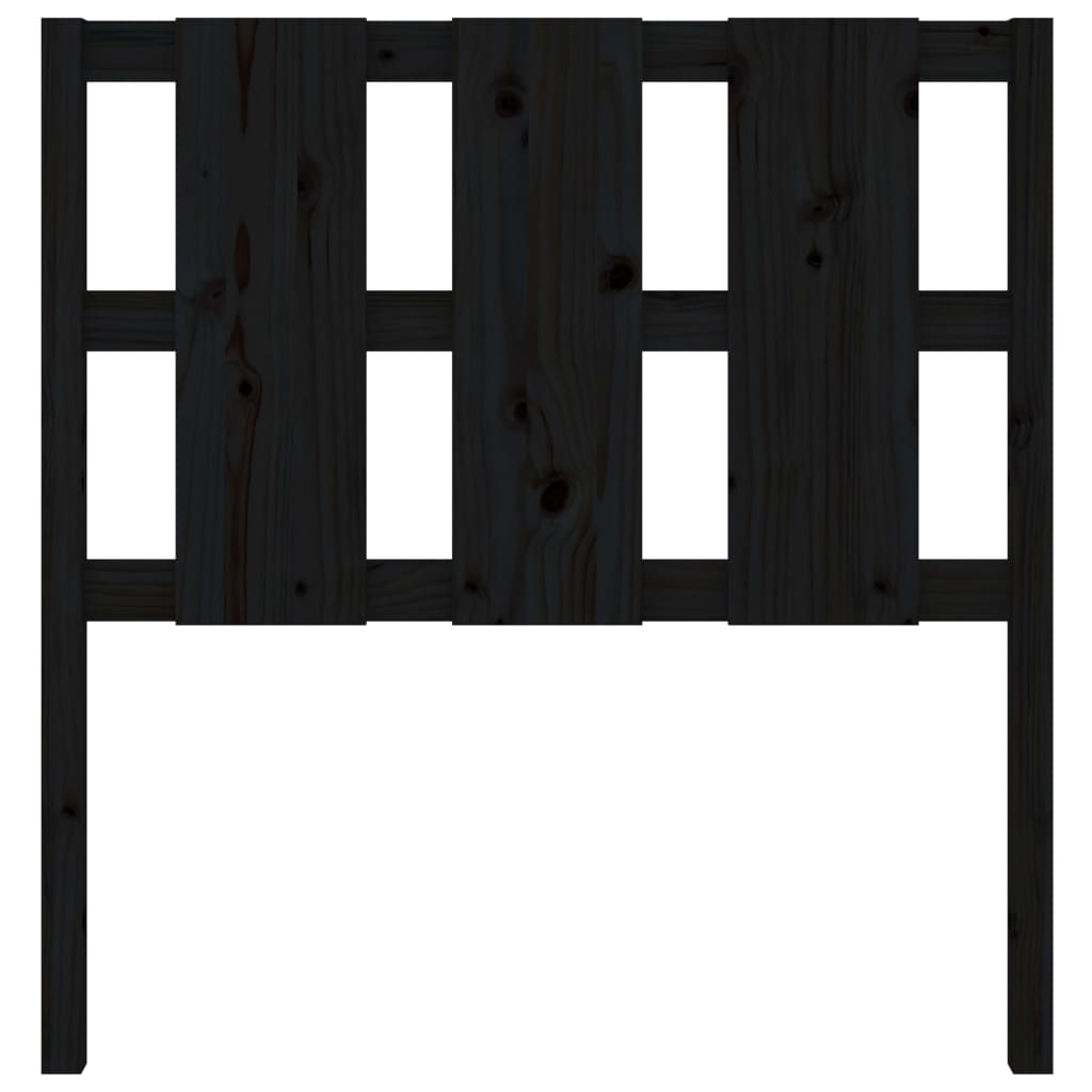 Hoofdbord 105,5X4X100 Cm Massief Grenenhout Zwart