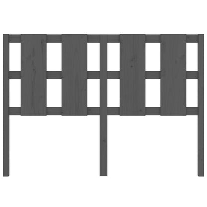 Hoofdbord 125,5X4X100 Cm Massief Grenenhout Grijs