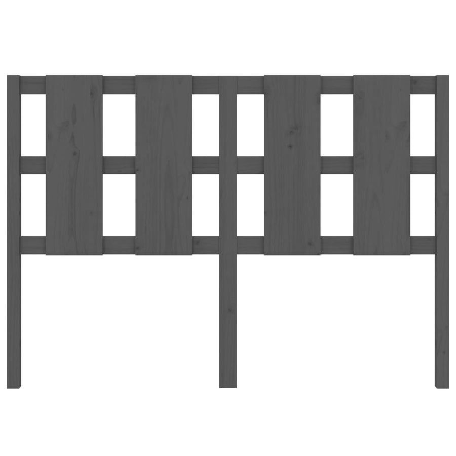 Hoofdbord 125,5X4X100 Cm Massief Grenenhout Grijs