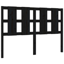 Hoofdbord 125,5X4X100 Cm Massief Grenenhout Zwart