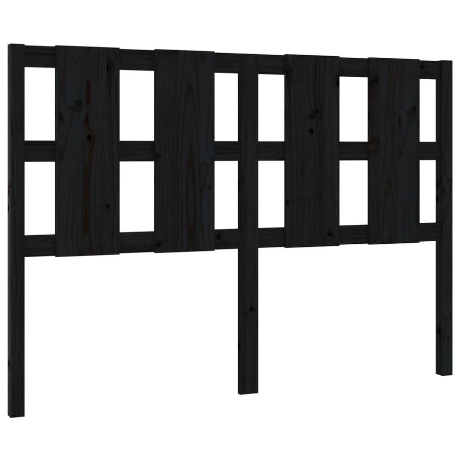 Hoofdbord 145,5X4X100 Cm Massief Grenenhout Zwart