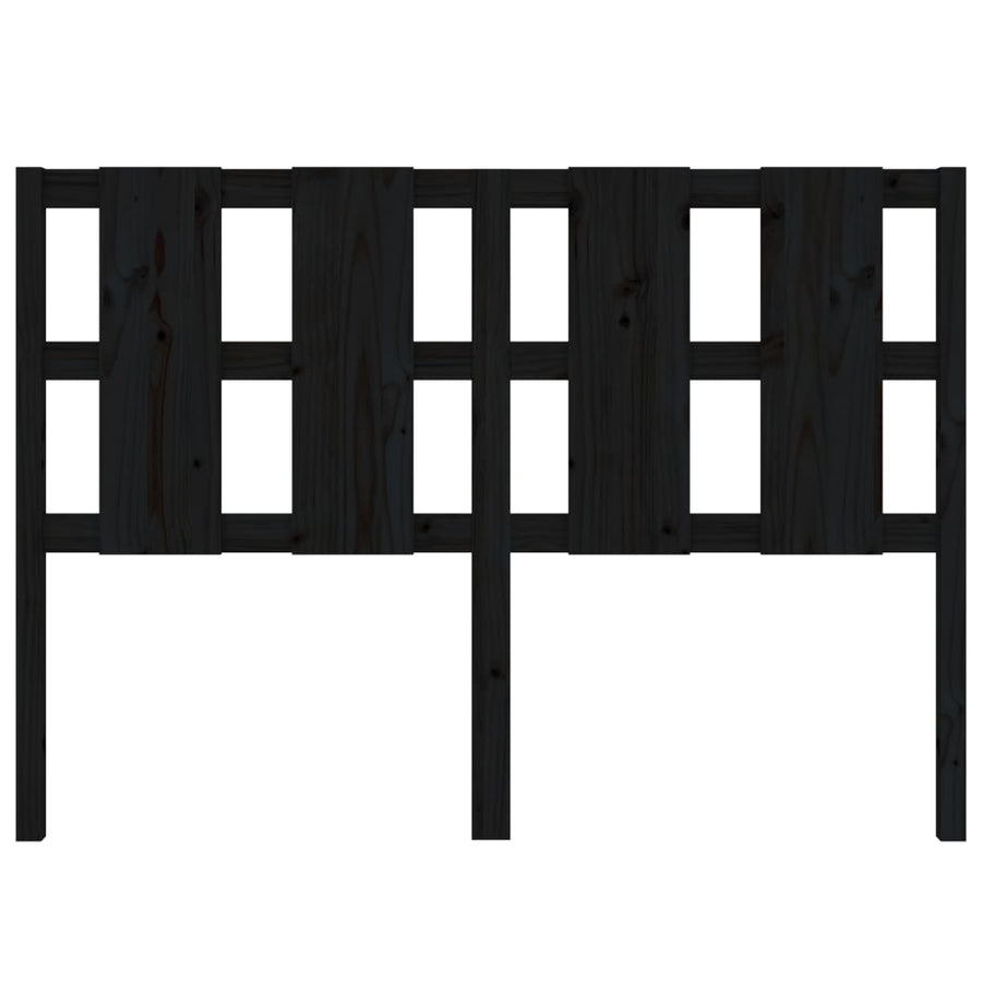 Hoofdbord 145,5X4X100 Cm Massief Grenenhout Zwart