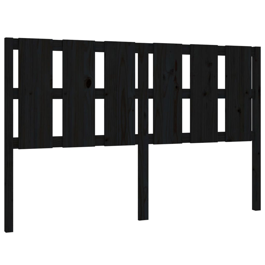 Hoofdbord 155,5X4X100 Cm Massief Grenenhout Zwart