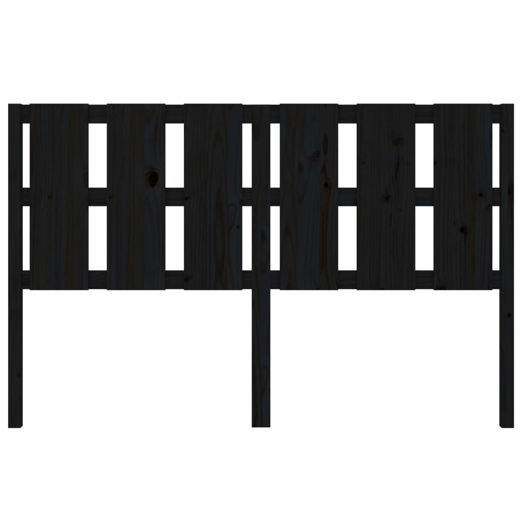 Hoofdbord 155,5X4X100 Cm Massief Grenenhout Zwart