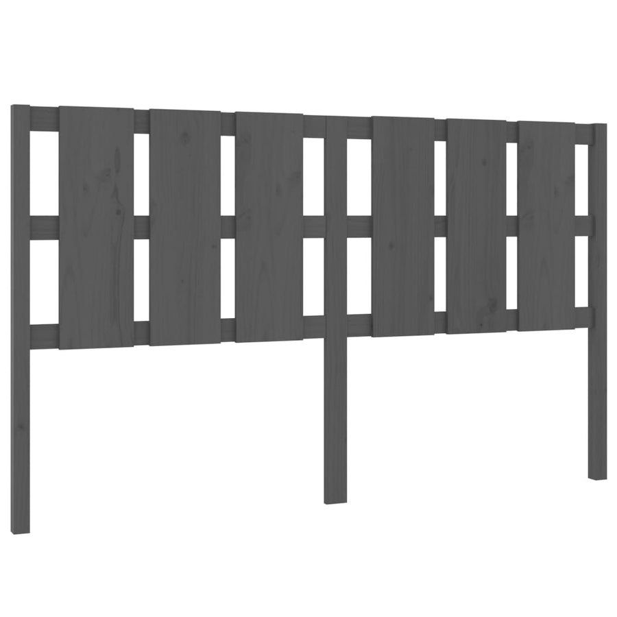 Hoofdbord 165,5X4X100 Cm Massief Grenenhout Grijs