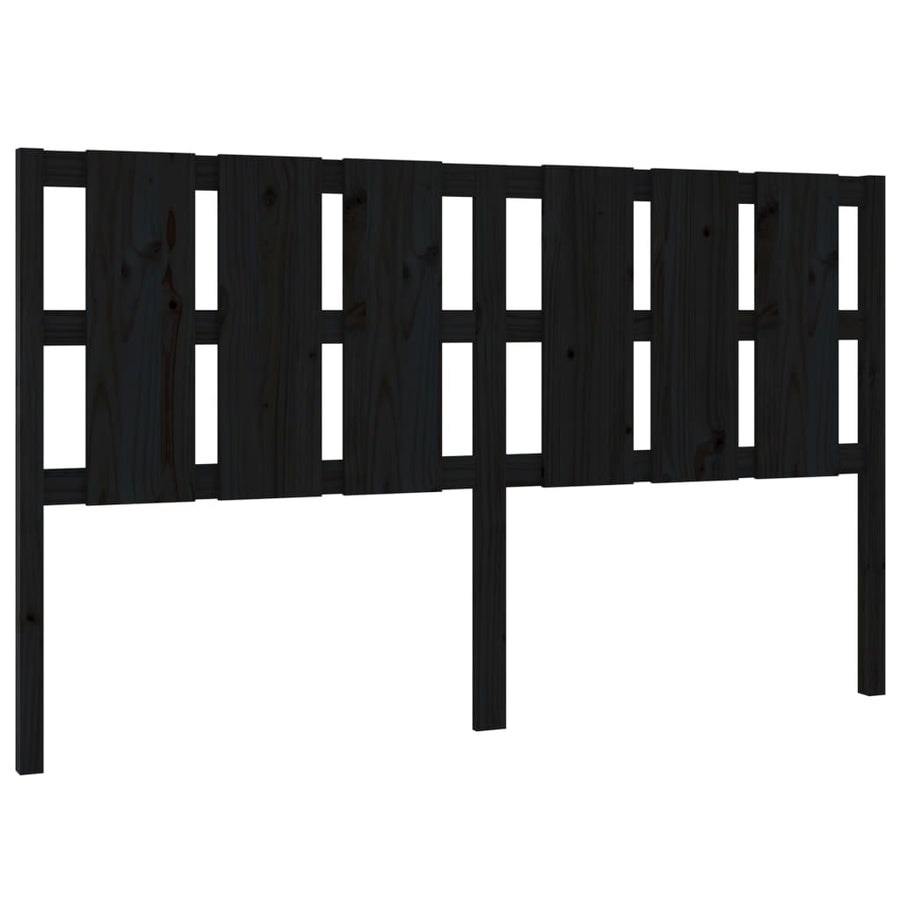 Hoofdbord 165,5X4X100 Cm Massief Grenenhout Zwart