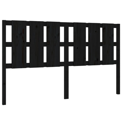 Hoofdbord 185,5X4X100 Cm Massief Grenenhout Zwart