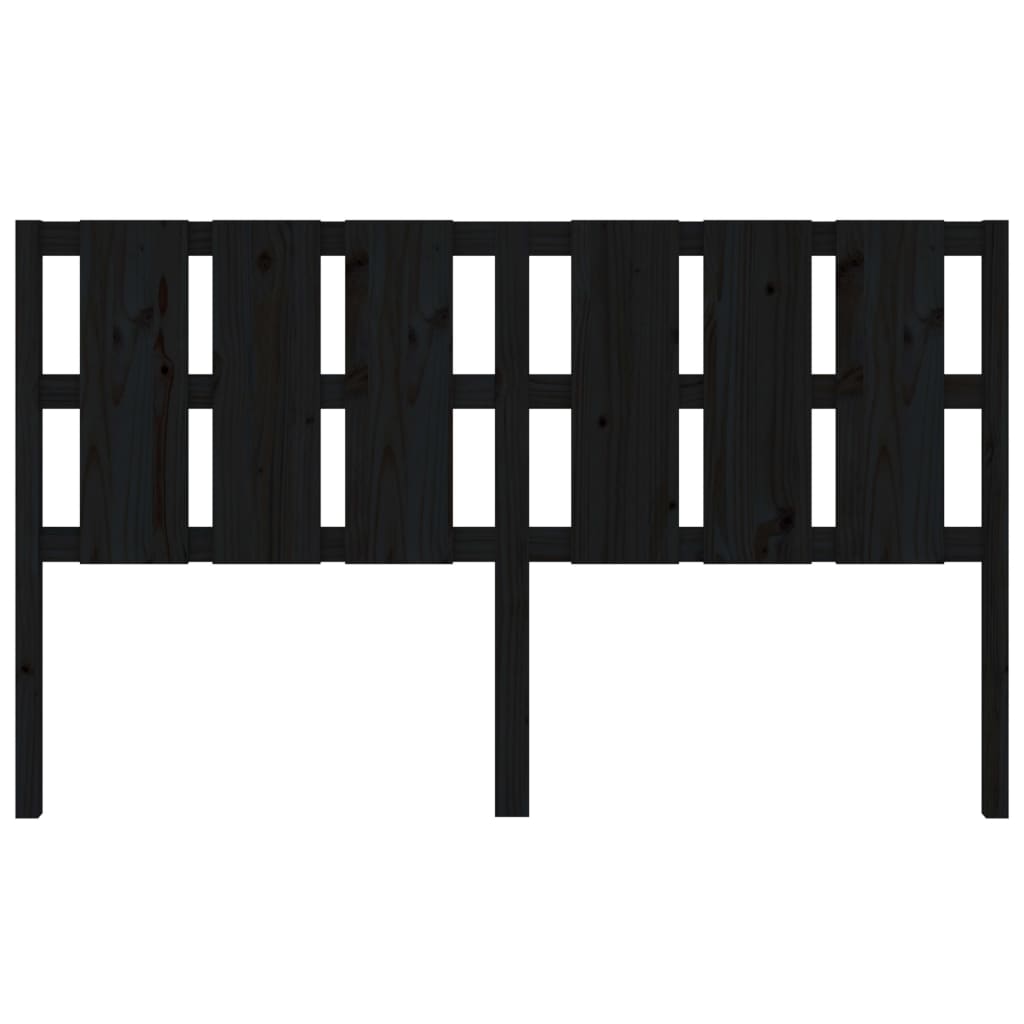 Hoofdbord 185,5X4X100 Cm Massief Grenenhout Zwart