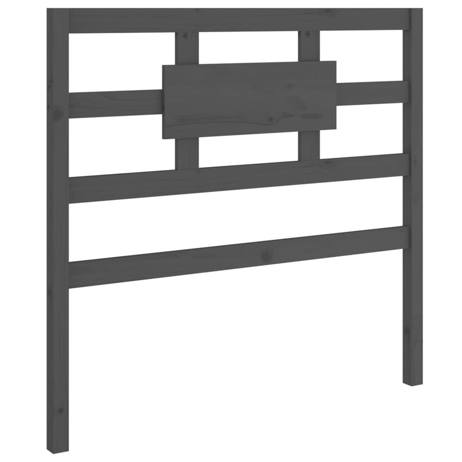 Hoofdbord 80,5X4X100 Cm Massief Grenenhout Grijs