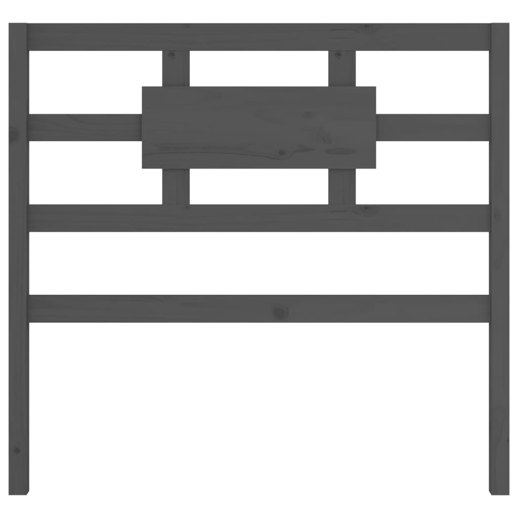 Hoofdbord 105,5X4X100 Cm Massief Grenenhout Grijs