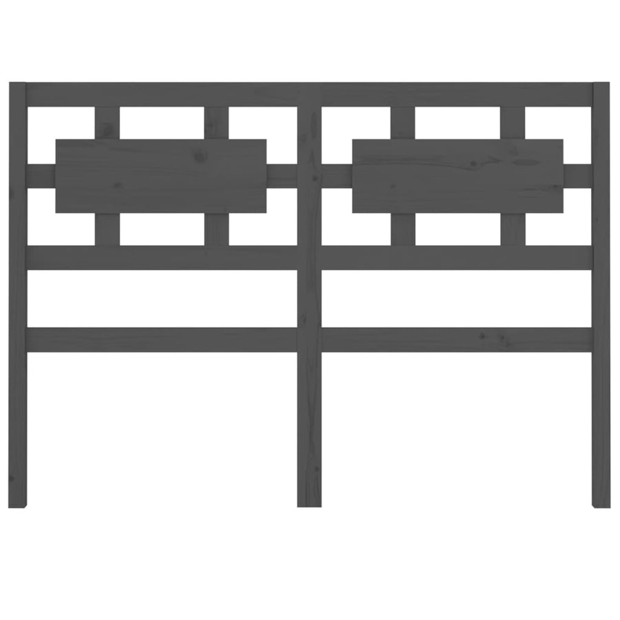 Hoofdbord 205,5X4X100 Cm Massief Grenenhout Grijs