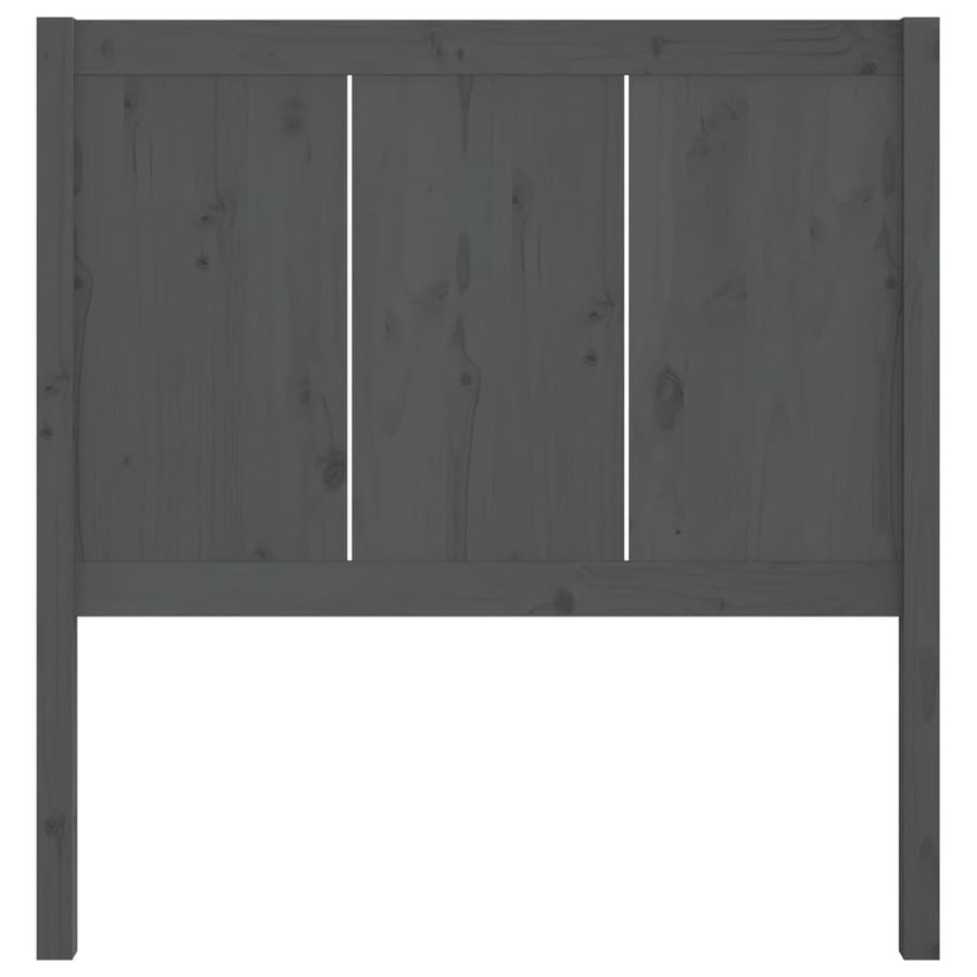 Hoofdbord 80,5X4X100 Cm Massief Grenenhout Grijs