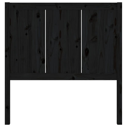 Hoofdbord 95,5X4X100 Cm Massief Grenenhout Zwart