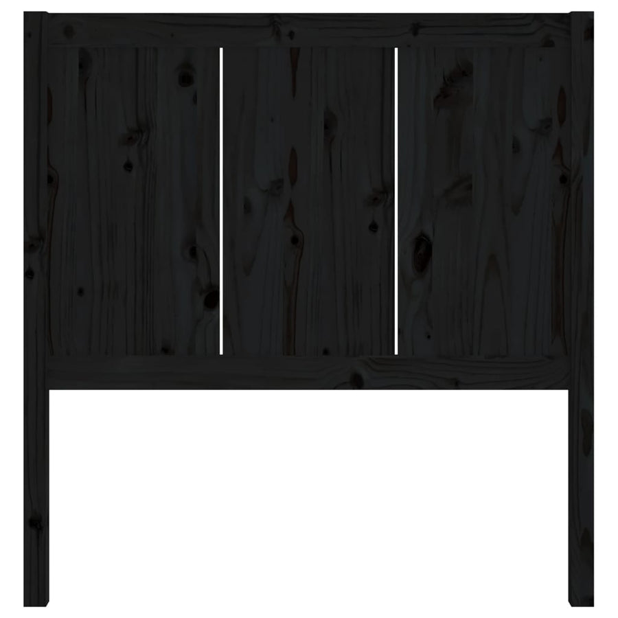 Hoofdbord 95,5X4X100 Cm Massief Grenenhout Zwart