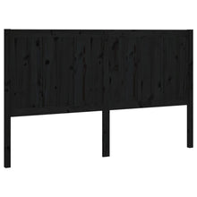 Hoofdbord 125,5X4X100 Cm Massief Grenenhout Zwart