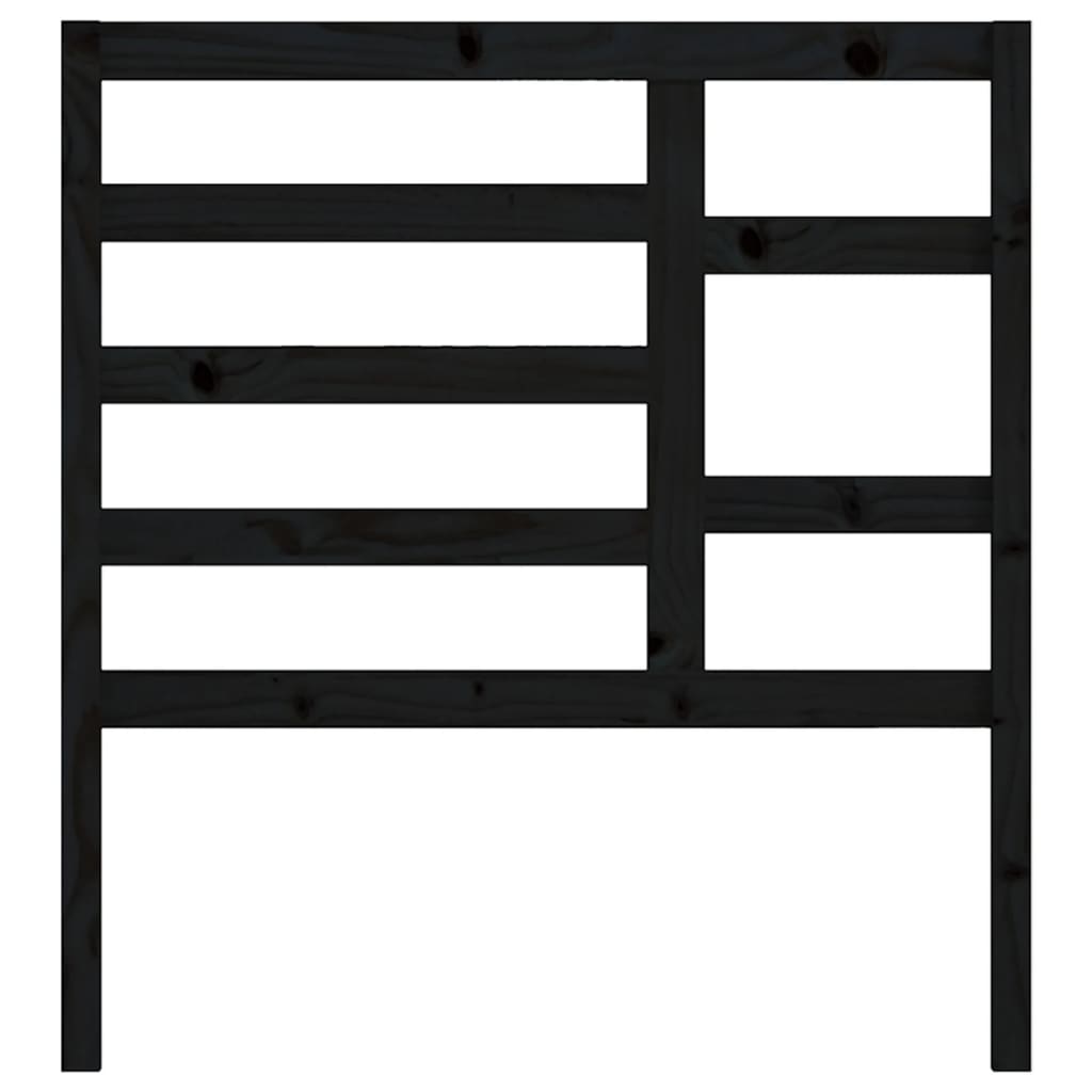 Hoofdbord 8X4X04 Cm Massief Grenenhout 81 x 104 cm Zwart