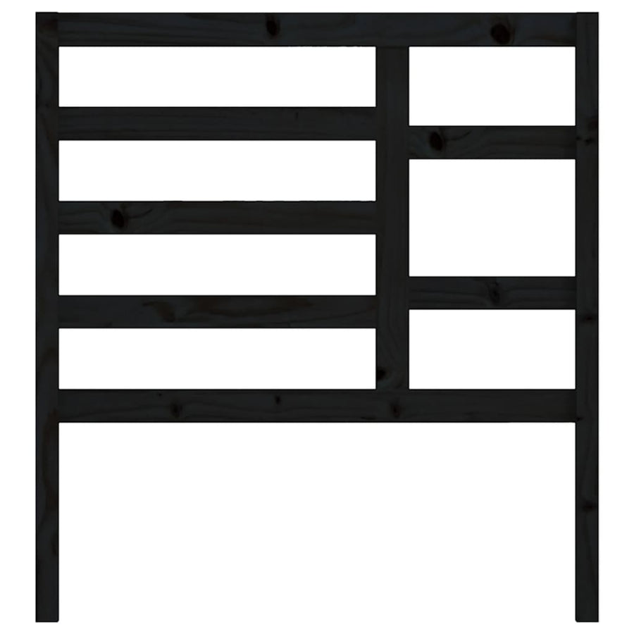 Hoofdbord 8X4X04 Cm Massief Grenenhout 81 x 104 cm Zwart