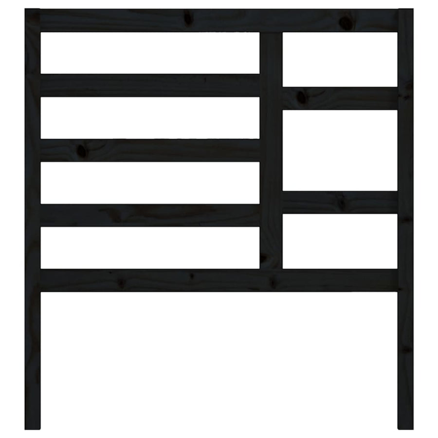 Hoofdbord 06X4X04 Cm Massief Grenenhout 106 x 104 cm Zwart