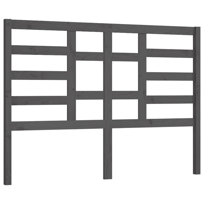 Hoofdbord 26X4X04 Cm Massief Grenenhout 126 x 104 cm Grijs