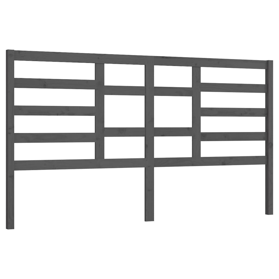 Hoofdbord 206X4X04 Cm Massief Grenenhout 206 x 104 cm Grijs
