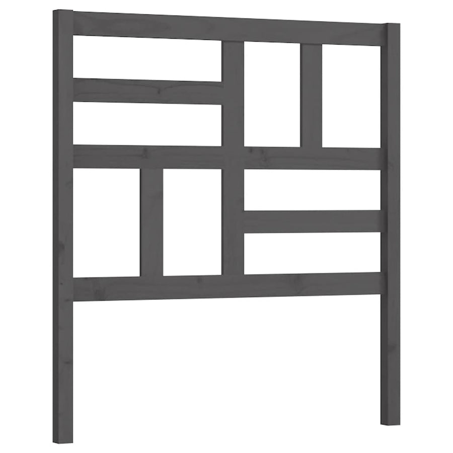 Hoofdbord 81x4x104 cm massief grenenhout grijs 81 x 104 cm Grijs