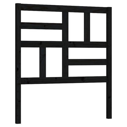 Hoofdbord 81x4x104 cm massief grenenhout zwart 81 x 104 cm Zwart