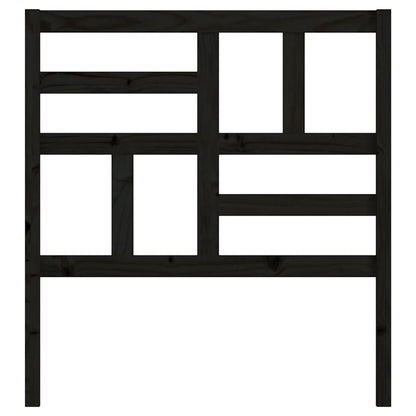 Hoofdbord 81x4x104 cm massief grenenhout zwart 81 x 104 cm Zwart