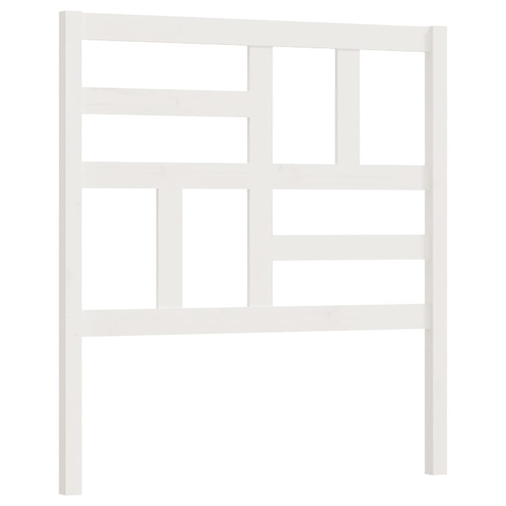 Hoofdbord 96x4x104 cm massief grenenhout wit 96 x 104 cm Wit