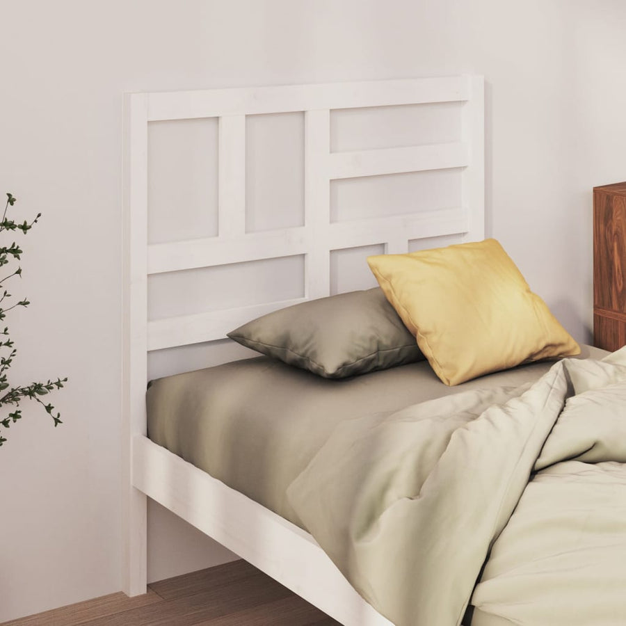 Hoofdbord 106X4X104 Cm Massief Grenenhout 106 x 104 cm Wit