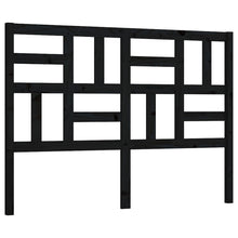 Hoofdbord 126x4x104 cm massief grenenhout zwart 126 x 104 cm Zwart