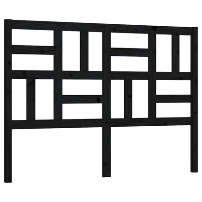 Hoofdbord 126x4x104 cm massief grenenhout zwart 126 x 104 cm Zwart