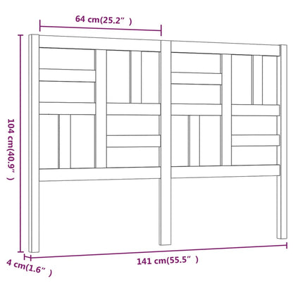 Hoofdbord 141x4x104 cm massief grenenhout 141 x 104 cm Naturel