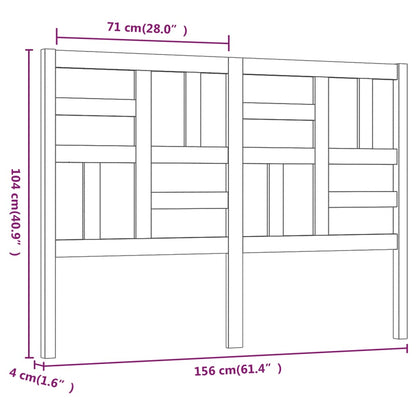 Hoofdbord 156x4x104 cm massief grenenhout wit