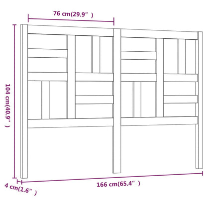 Hoofdbord 166x4x104 cm massief grenenhout wit 166 x 104 cm Wit
