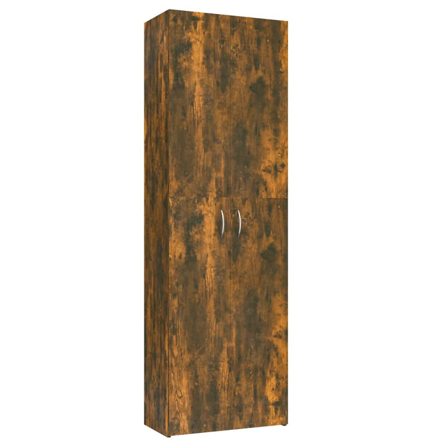 Kantoorkast 60X32X90 Cm Bewerkt Hout Kleurig Gerookt eiken