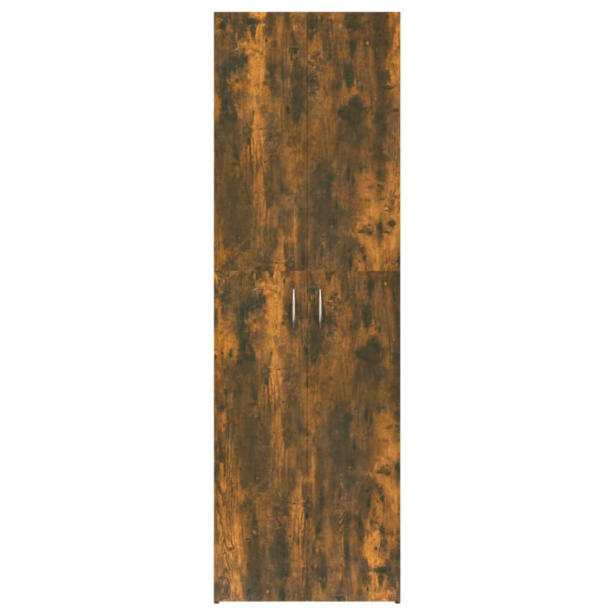 Kantoorkast 60X32X90 Cm Bewerkt Hout Kleurig Gerookt eiken