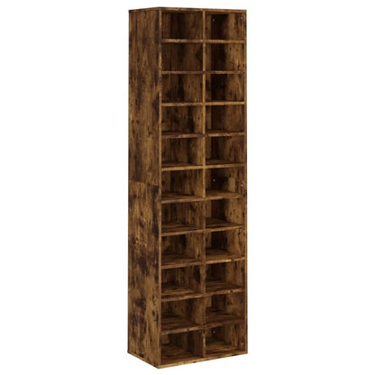 Schoenenkast 54X34X83 Cm Bewerkt Hout Kleurig Gerookt eiken