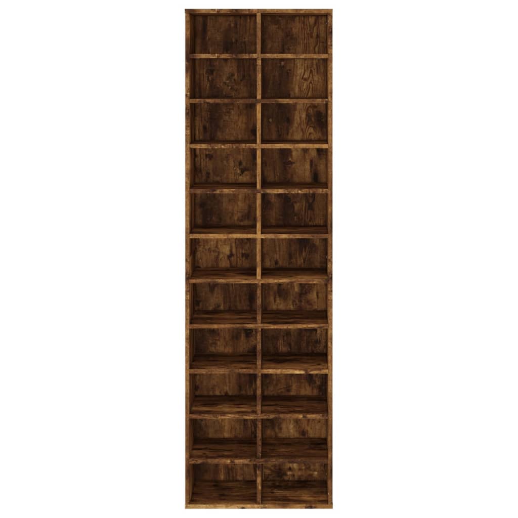 Schoenenkast 54X34X83 Cm Bewerkt Hout Kleurig Gerookt eiken