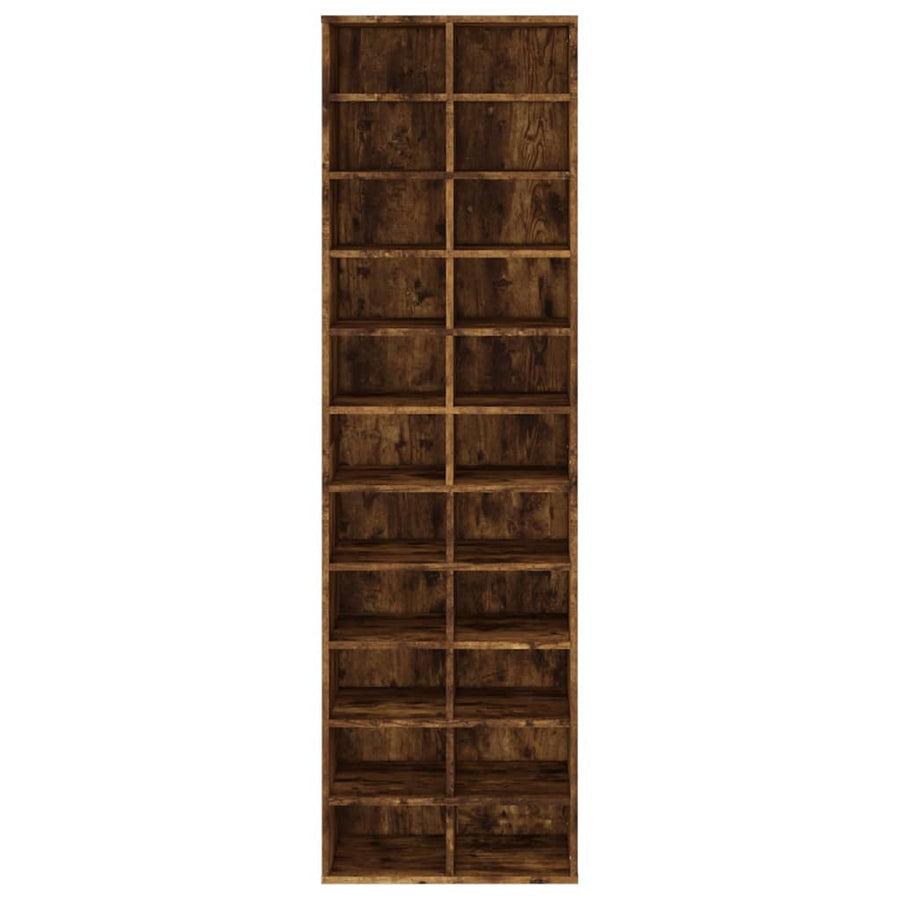 Schoenenkast 54X34X83 Cm Bewerkt Hout Kleurig Gerookt eiken