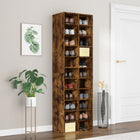 Shoe cabinet 54x34x183 cm engineered wood smoked oak